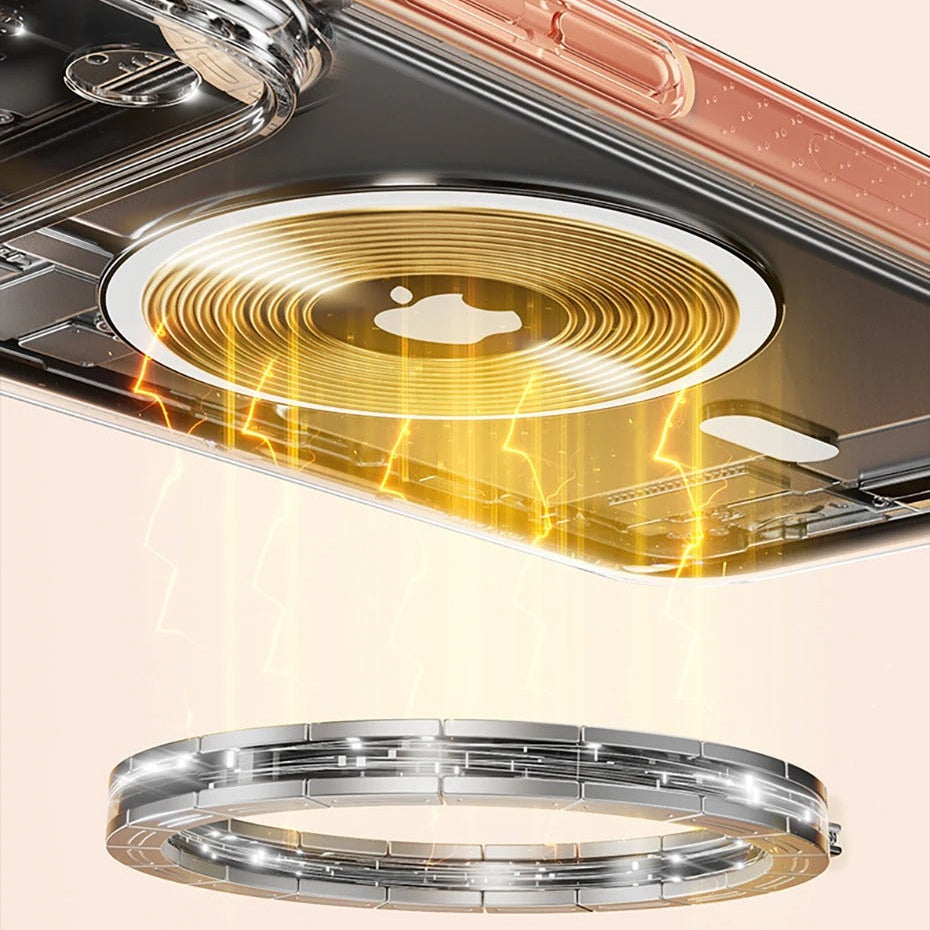 Luxury iPhone Case — Clear MagSafe Magnetic Cover with Ultra-Thin Anti-Yellowing PC Design, Strong N54 Magnets and Shockproof Grip Protection