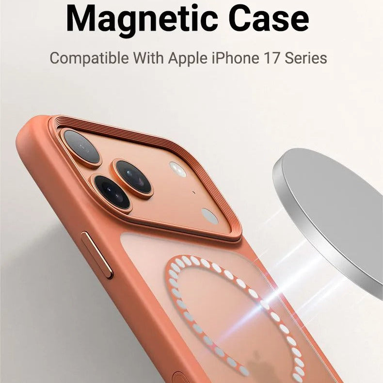 Luxury iPhone Case — Creative AI Intelligent Camera Button Clear Armor Magnetic Protective Cover for Full Protection