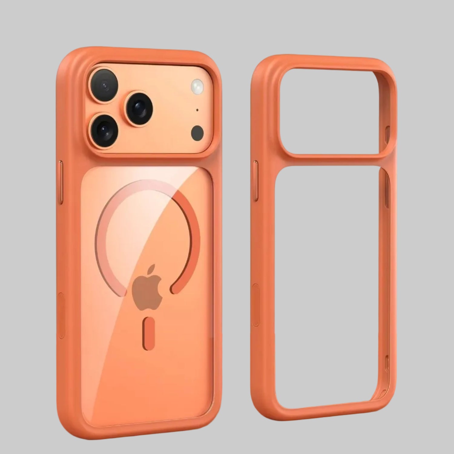 Luxury iPhone Case — Creative AI Intelligent Camera Button Clear Armor Magnetic Protective Cover for Full Protection