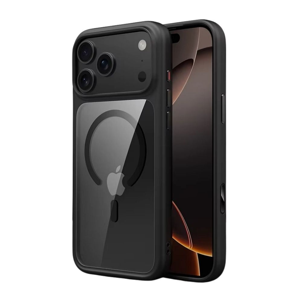 Luxury iPhone Case — Creative AI Intelligent Camera Button Clear Armor Magnetic Protective Cover for Full Protection