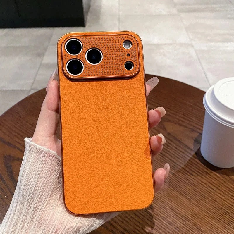 Luxury iPhone Case — Diamond PU Leather Plating Cover with Bling Finish, Shockproof Lens Protection and Pure-Color Matte Anti-Fingerprint Design