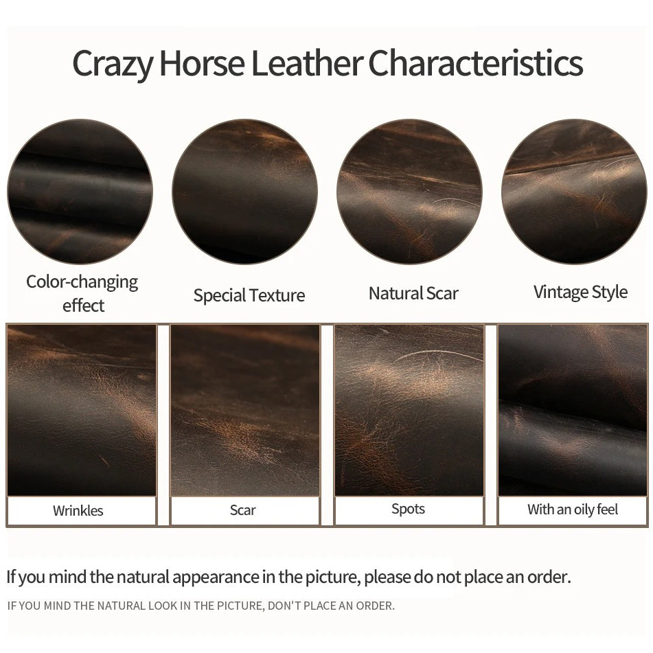 Luxury iPhone Case — Genuine Cowhide Leather Pull-Up Cover with Retro Magnetic Design, MagSafe Compatibility & Shockproof Full-Back Protection