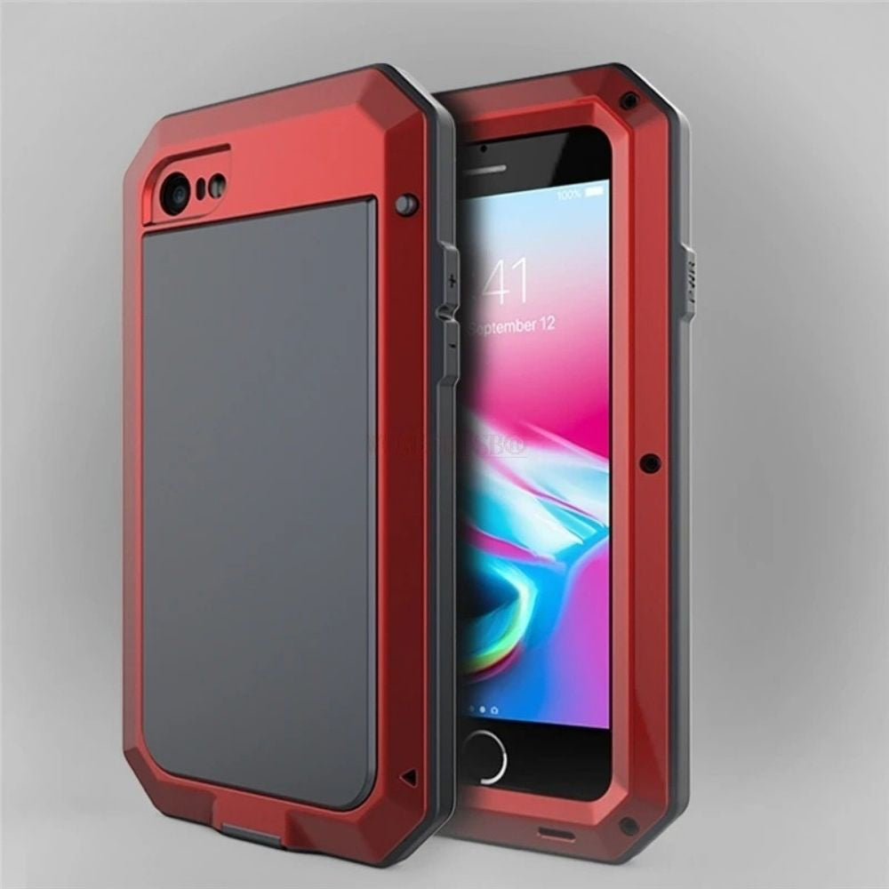 Luxury iPhone Case — Heavy-Duty Full-Coverage Aluminum Alloy Armor Protective Cover with Shockproof Waterproof Design