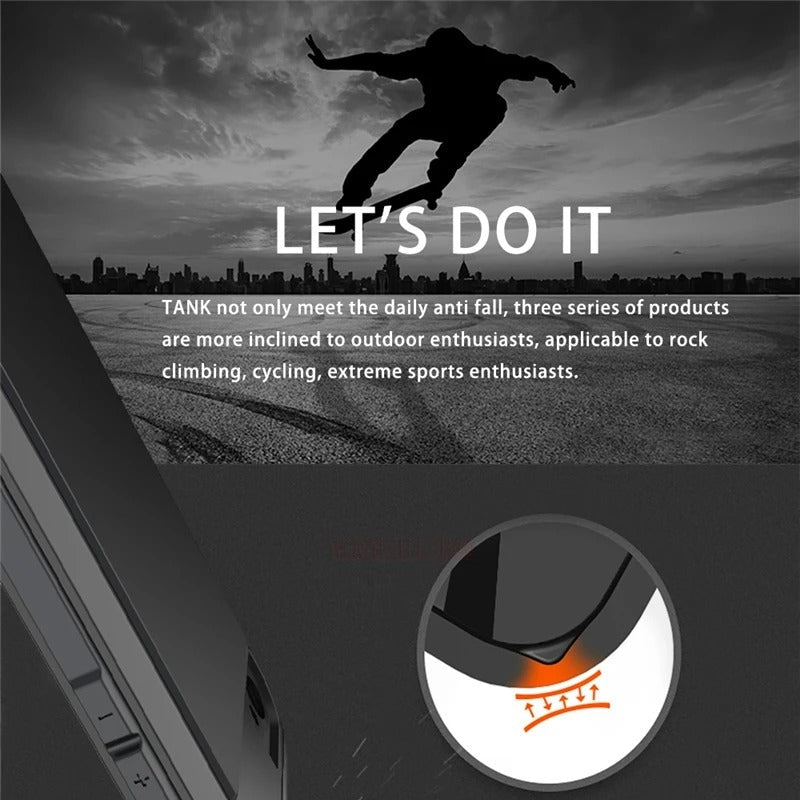 Luxury iPhone Case — Heavy-Duty Full-Coverage Aluminum Alloy Armor Protective Cover with Shockproof Waterproof Design