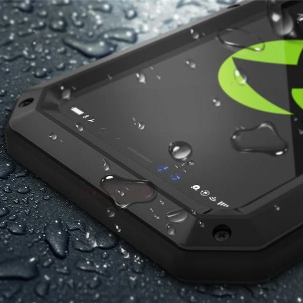 Luxury iPhone Case — Heavy-Duty Full-Coverage Aluminum Alloy Armor Protective Cover with Shockproof Waterproof Design