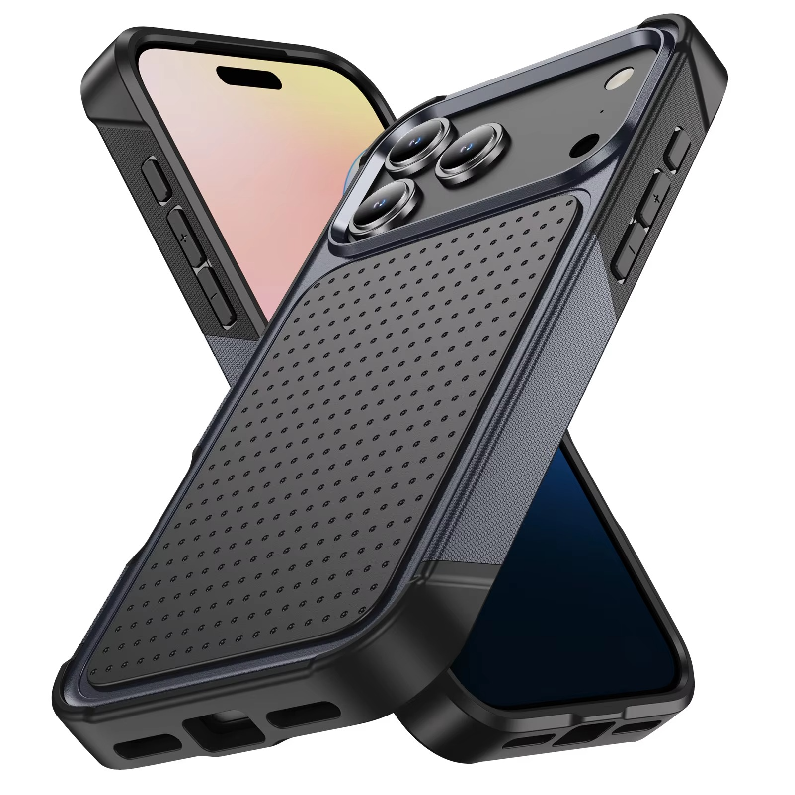 Luxury iPhone Case — Hybrid Armor Shockproof, Magnetic, Rugged, Non-Slip Protective Wallet Cover with Stand