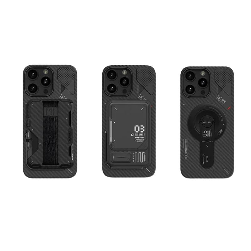 Luxury iPhone Case — Kevlar Aramid Fiber Magnetic Cover with Carbon Fiber Texture, Shockproof and Durable Protective Design