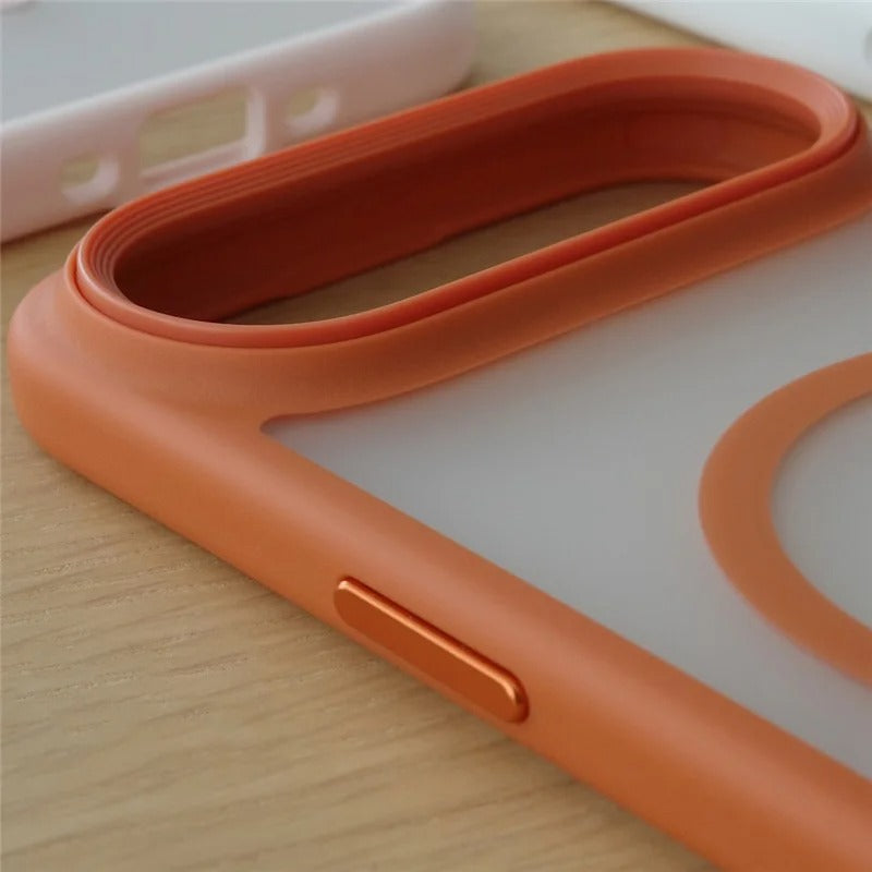 Luxury iPhone Case — MagSafe Magnetic TPU+PC Shockproof Cover with Camera Button and Anti-Fingerprint Matte Finish