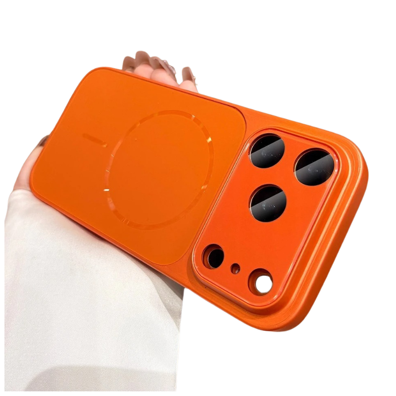 Luxury iPhone Case — MagSafe Matte PC Cover with Glass Lens Protection, Slim Shockproof Design and Camera Control Button