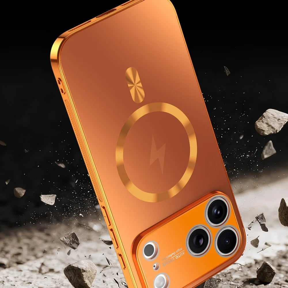 Luxury iPhone Case — MagSafe Matte Plating Cover with Full-Lens Protection, Shockproof Anti-Fingerprint Design and Non-Slip Dustproof Finish