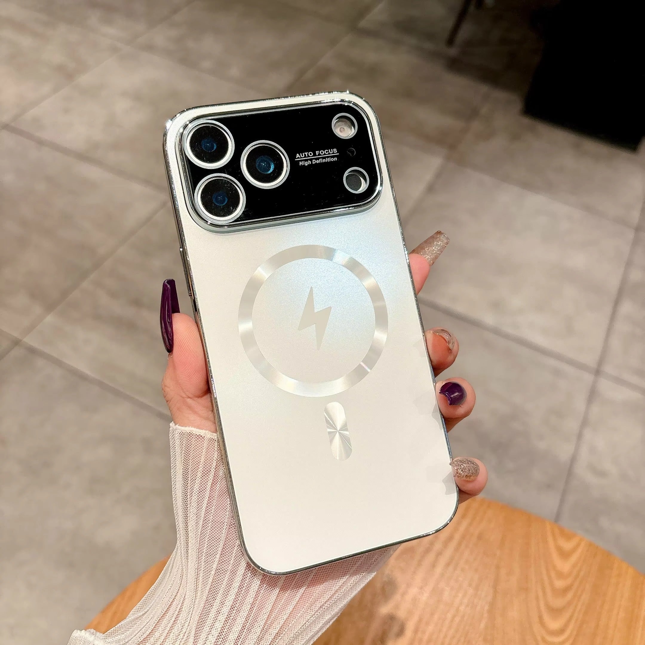 Luxury iPhone Case — MagSafe Matte Plating Cover with Full-Lens Protection, Shockproof Anti-Fingerprint Design and Non-Slip Dustproof Finish