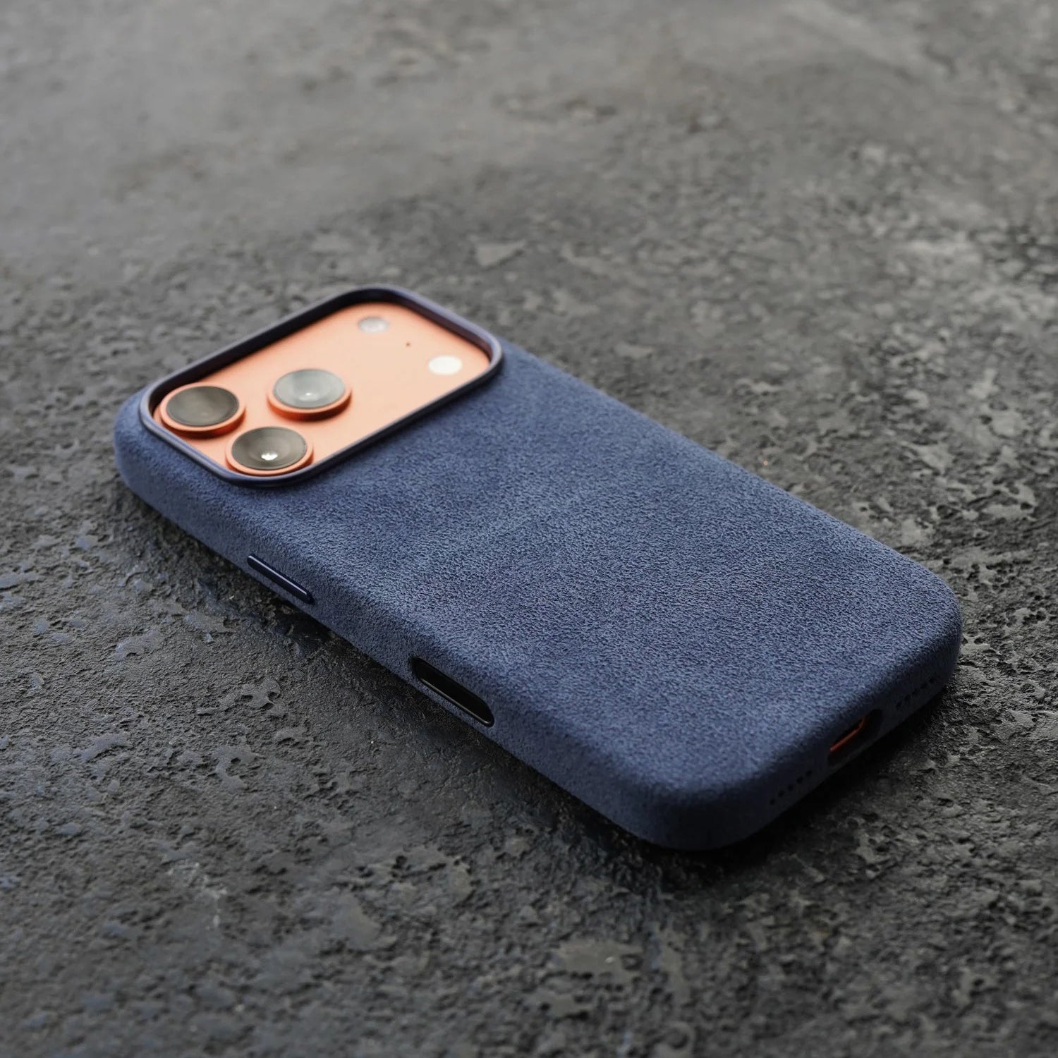 Luxury iPhone Case — MagSafe Suede Leather Cover with Supercar-Inspired Interior Design, Anti-Fingerprint Matte Finish and Non-Slip Protection