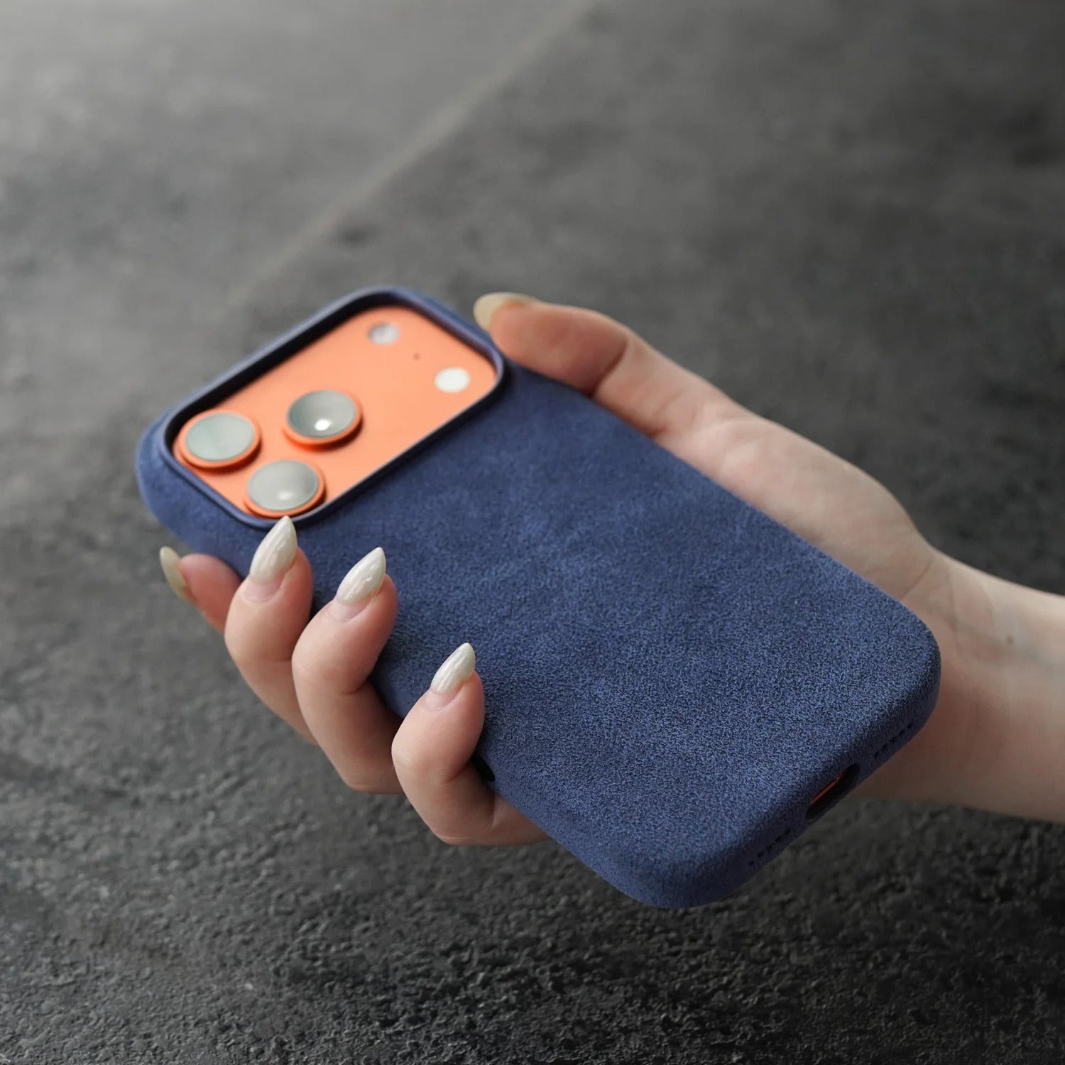 Luxury iPhone Case — MagSafe Suede Leather Cover with Supercar-Inspired Interior Design, Anti-Fingerprint Matte Finish and Non-Slip Protection