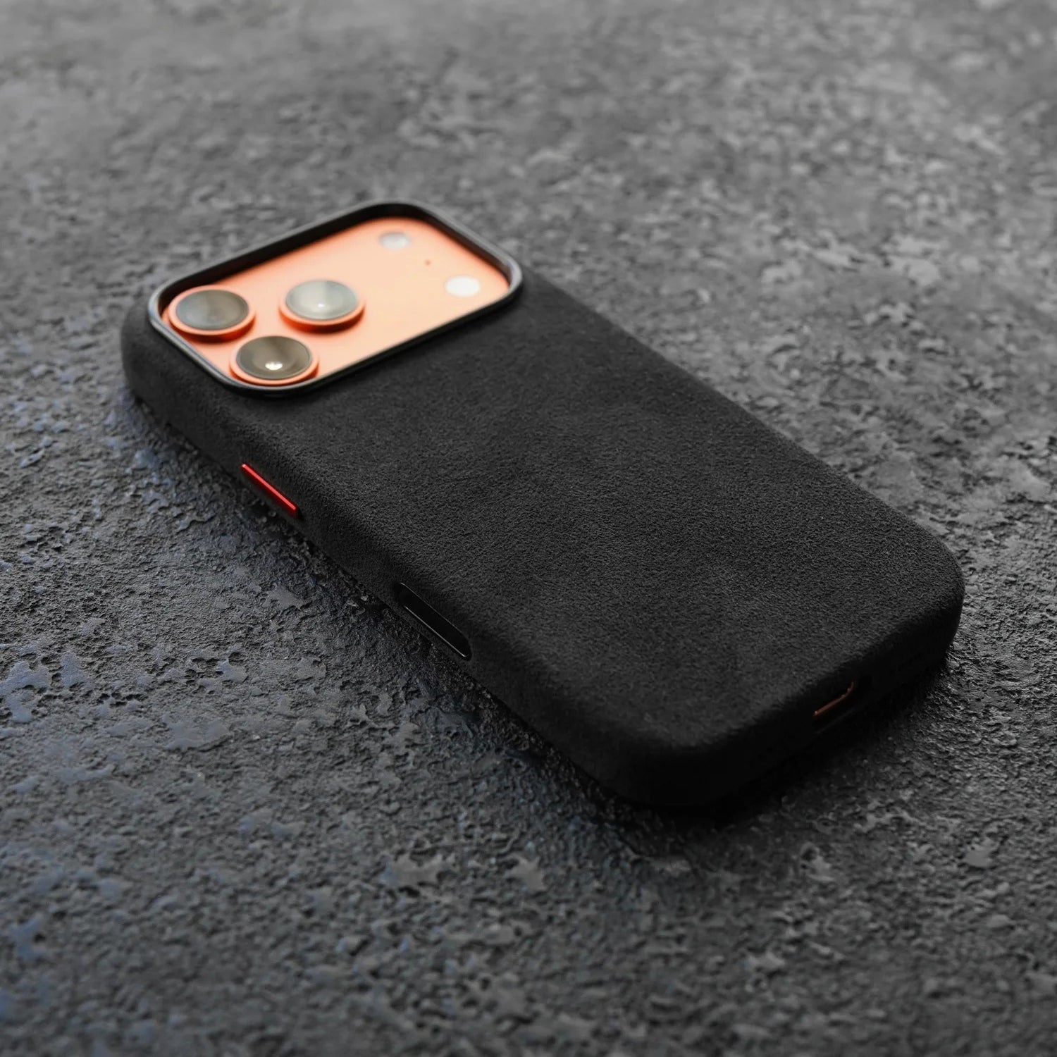 Luxury iPhone Case — MagSafe Suede Leather Cover with Supercar-Inspired Interior Design, Anti-Fingerprint Matte Finish and Non-Slip Protection