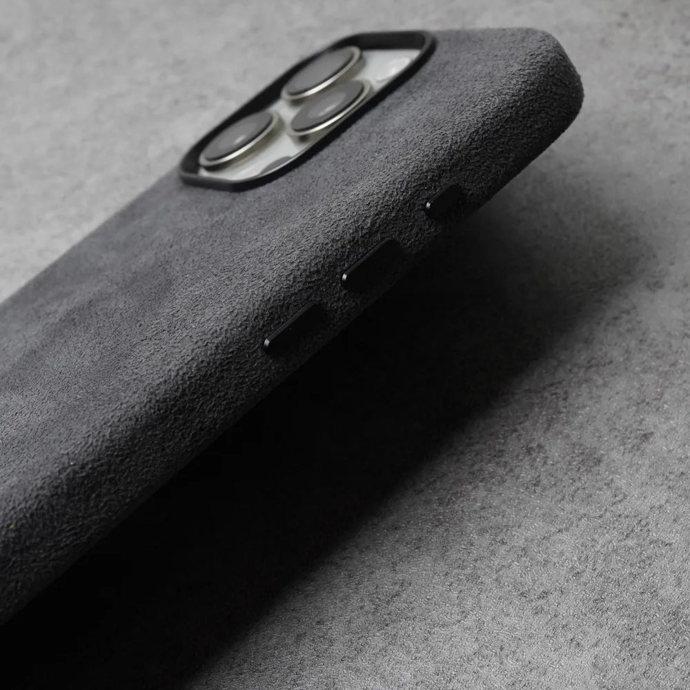 Luxury iPhone Case — MagSafe Suede Leather Cover with Supercar-Inspired Interior Design, Anti-Fingerprint Matte Finish and Non-Slip Protection