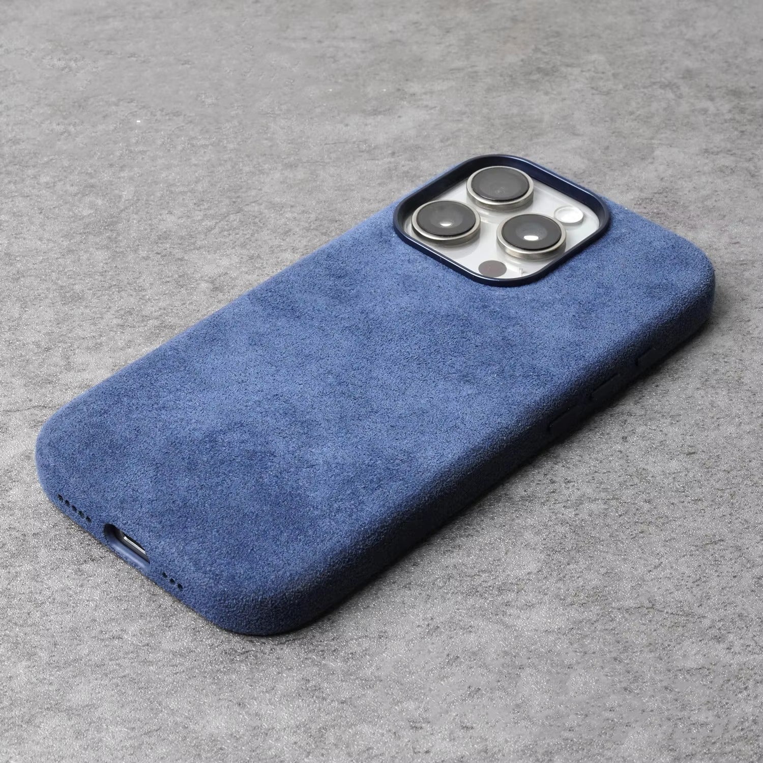 Luxury iPhone Case — MagSafe Suede Leather Cover with Supercar-Inspired Interior Design, Anti-Fingerprint Matte Finish and Non-Slip Protection