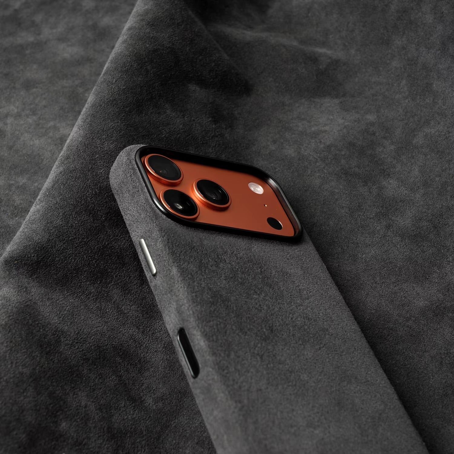 Luxury iPhone Case — MagSafe Suede Leather Cover with Supercar-Inspired Interior Design, Anti-Fingerprint Matte Finish and Non-Slip Protection