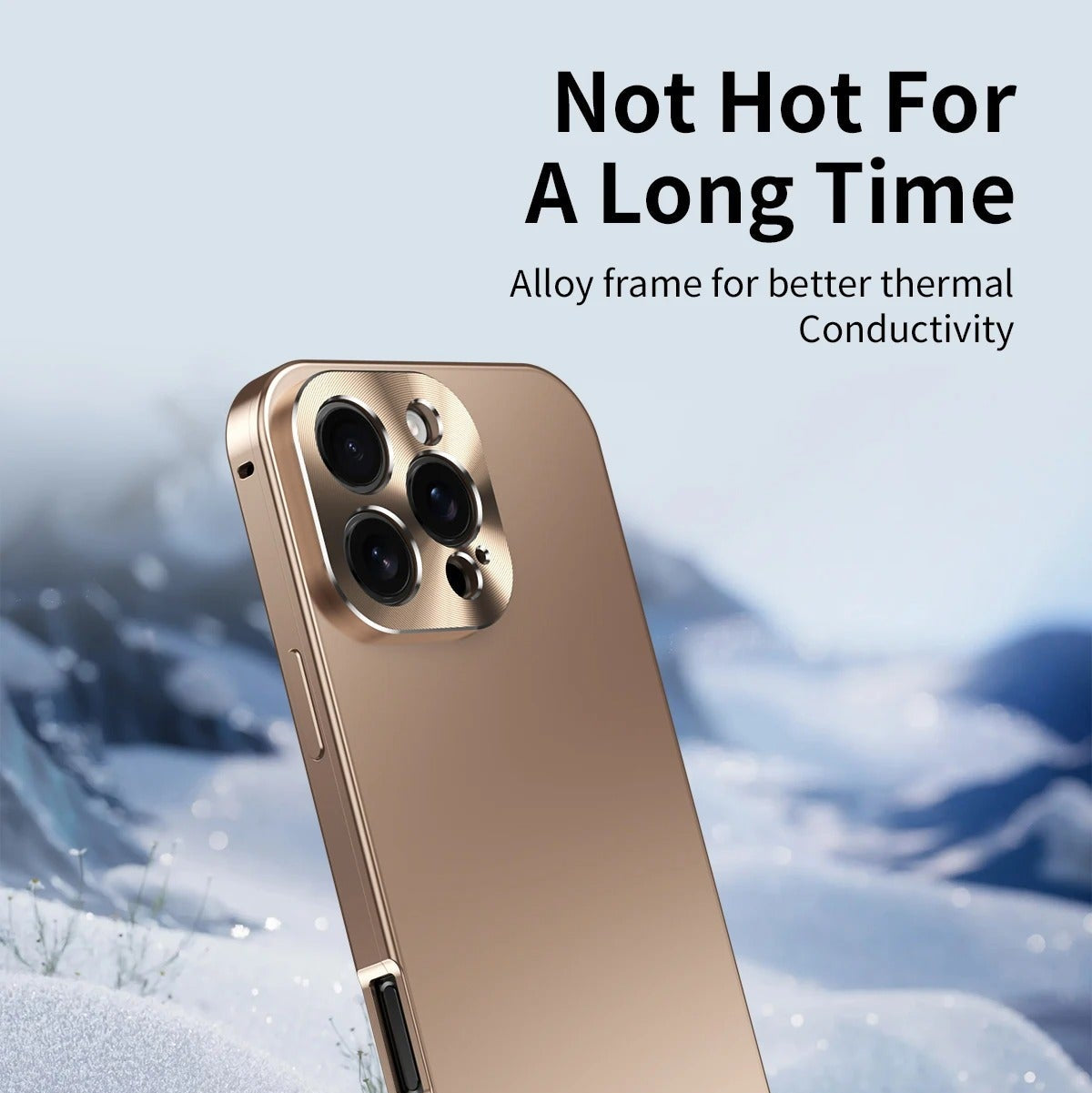 Luxury iPhone Case — Magnetic Shockproof Metal Back Cover with All-Aluminum Body, Matte Titanium Alloy Finish, Fill-Light Ring and Dustproof Dual-Layer Design