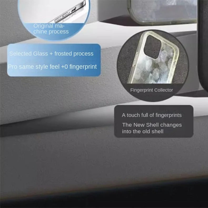 Luxury iPhone Case — Magnetic, Anti-Scratch Full-Coverage Matte Frosted PC Back Cover with Electroplated Finish and Metal Lens Protection