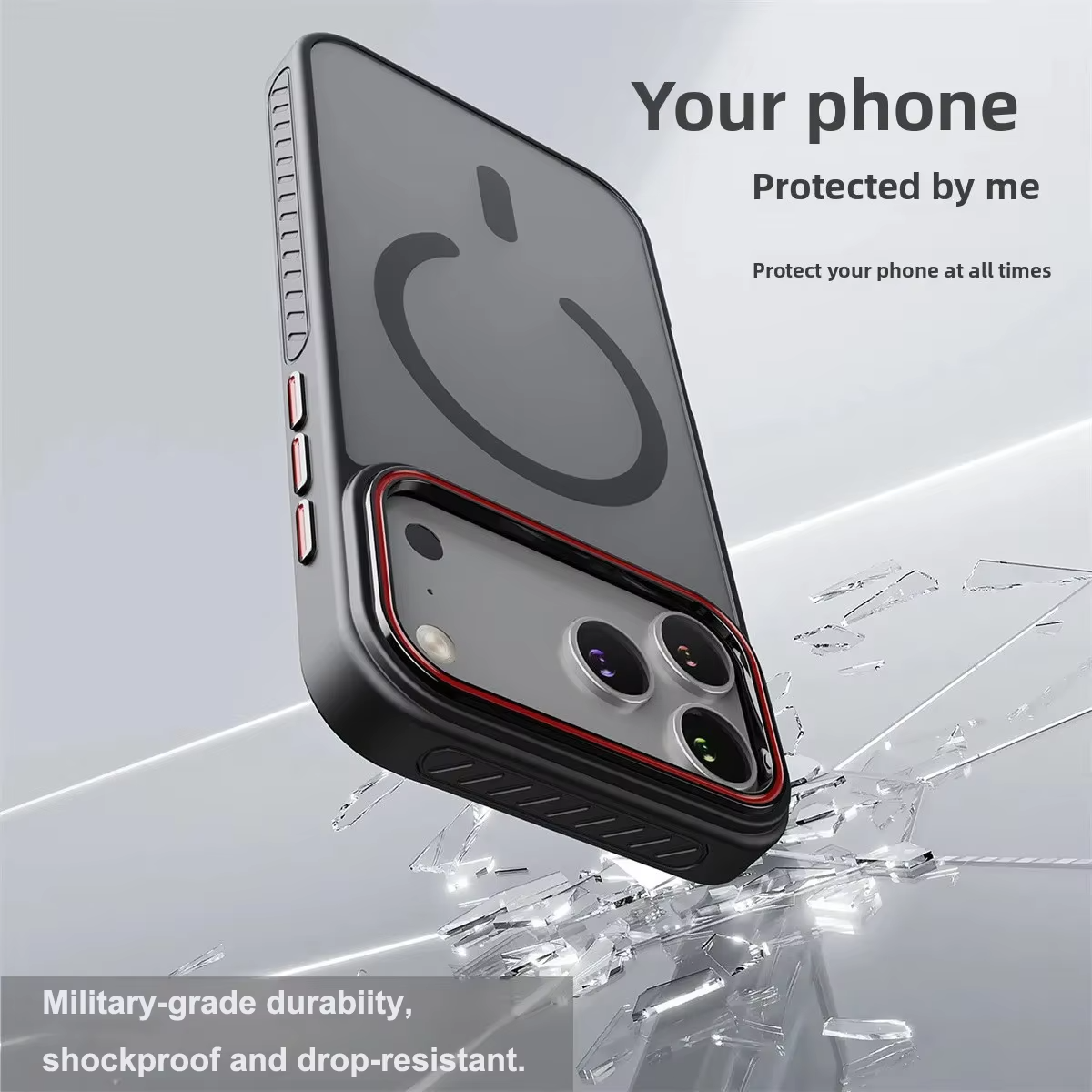 Luxury iPhone Case — Matte Transparent Magnetic Cover with MagSafe, Wireless Charging Support, Shockproof PC+TPU Protective Design