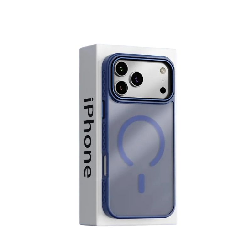 Luxury iPhone Case — Matte Transparent Magnetic Cover with MagSafe, Wireless Charging Support, Shockproof PC+TPU Protective Design