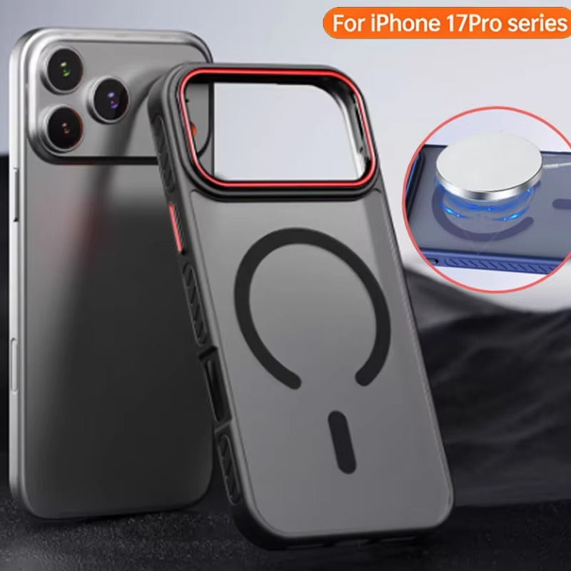 Luxury iPhone Case — Matte Transparent Magnetic Cover with MagSafe, Wireless Charging Support, Shockproof PC+TPU Protective Design