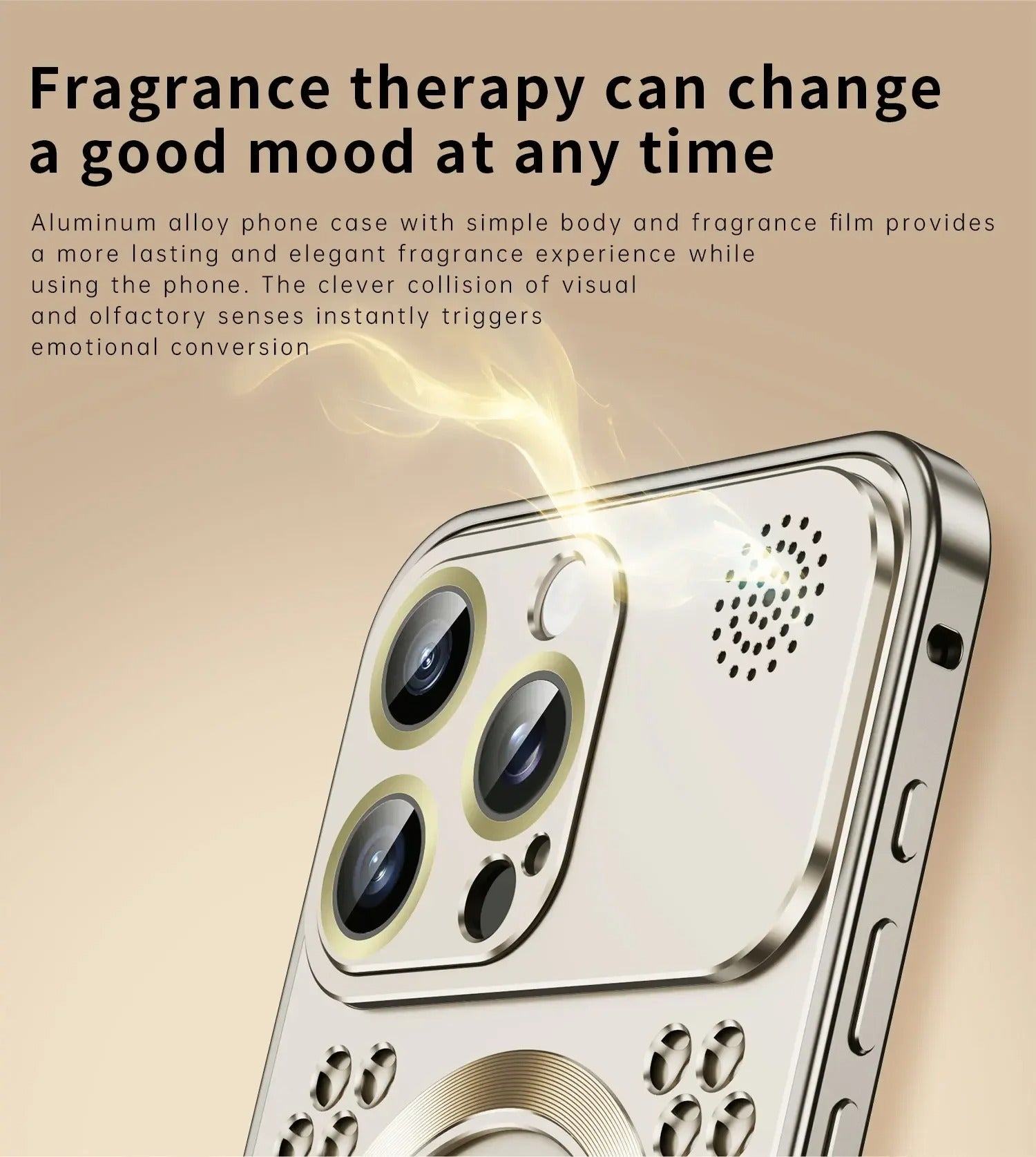 Luxury iPhone Case — Metal Heat-Dissipating Aluminum Cover, Magnetic, Magsafe Compatible, Shockproof, Lightweight, Anti-Fingerprint, Water-Resistant, Half-Wrapped Design