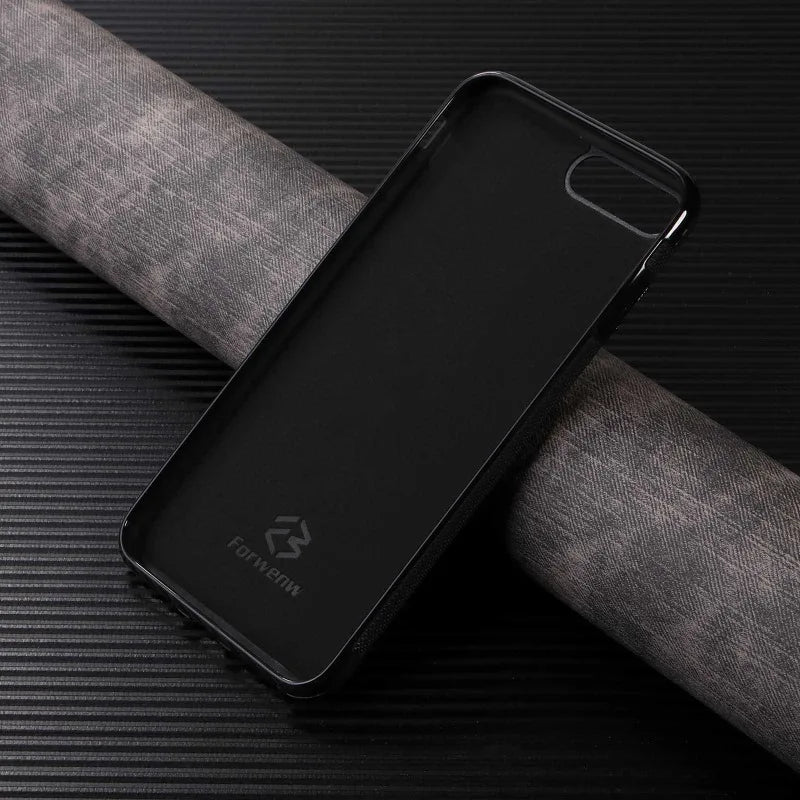 Luxury iPhone Case — Retro PU Leather Wallet Cover with Card Holder, Anti-Fingerprint Scratch-Resistant Design and Secure Storage Compartment