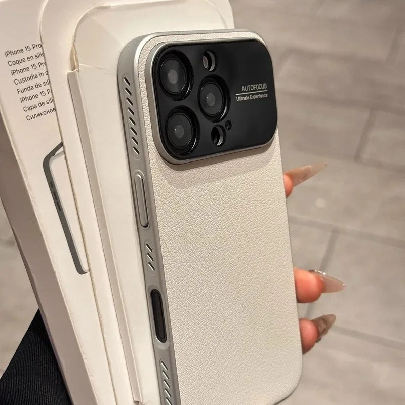 Luxury iPhone Case — Slim Magnetic Leather Tough Cover with Lens Protection, Shockproof Heat-Dissipating Design