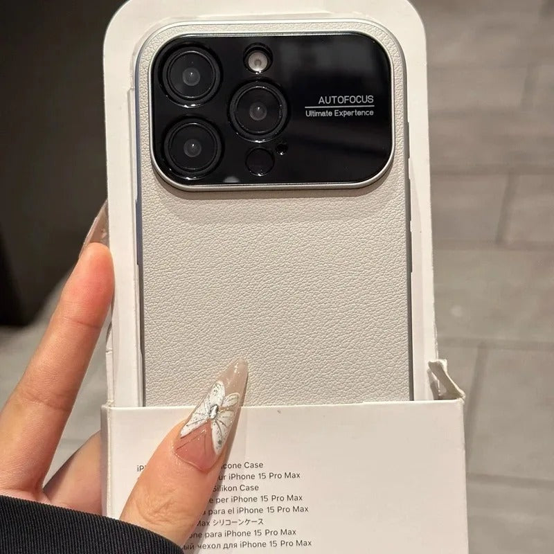 Luxury iPhone Case — Slim Magnetic Leather Tough Cover with Lens Protection, Shockproof Heat-Dissipating Design