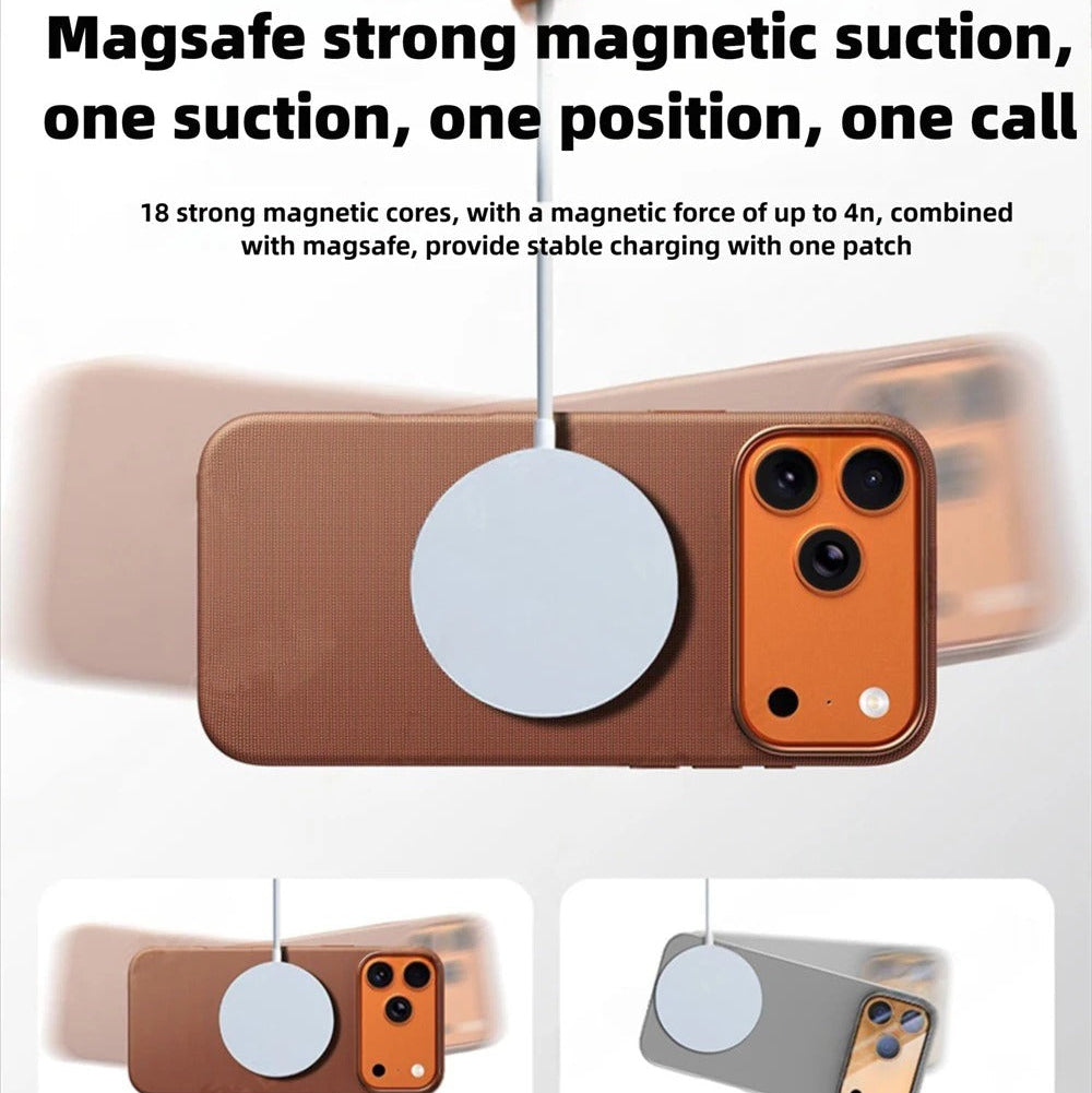 Luxury iPhone Case — TechWoven MagSafe Magnetic Weaving Texture Protective Cover for Wireless Charging