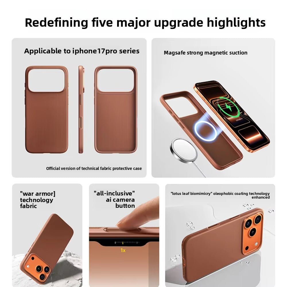 Luxury iPhone Case — TechWoven MagSafe Magnetic Weaving Texture Protective Cover for Wireless Charging