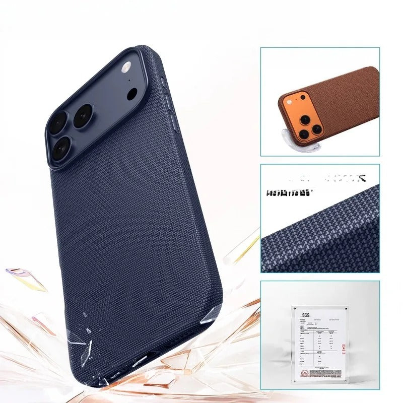 Luxury iPhone Case — TechWoven MagSafe Magnetic Weaving Texture Protective Cover for Wireless Charging