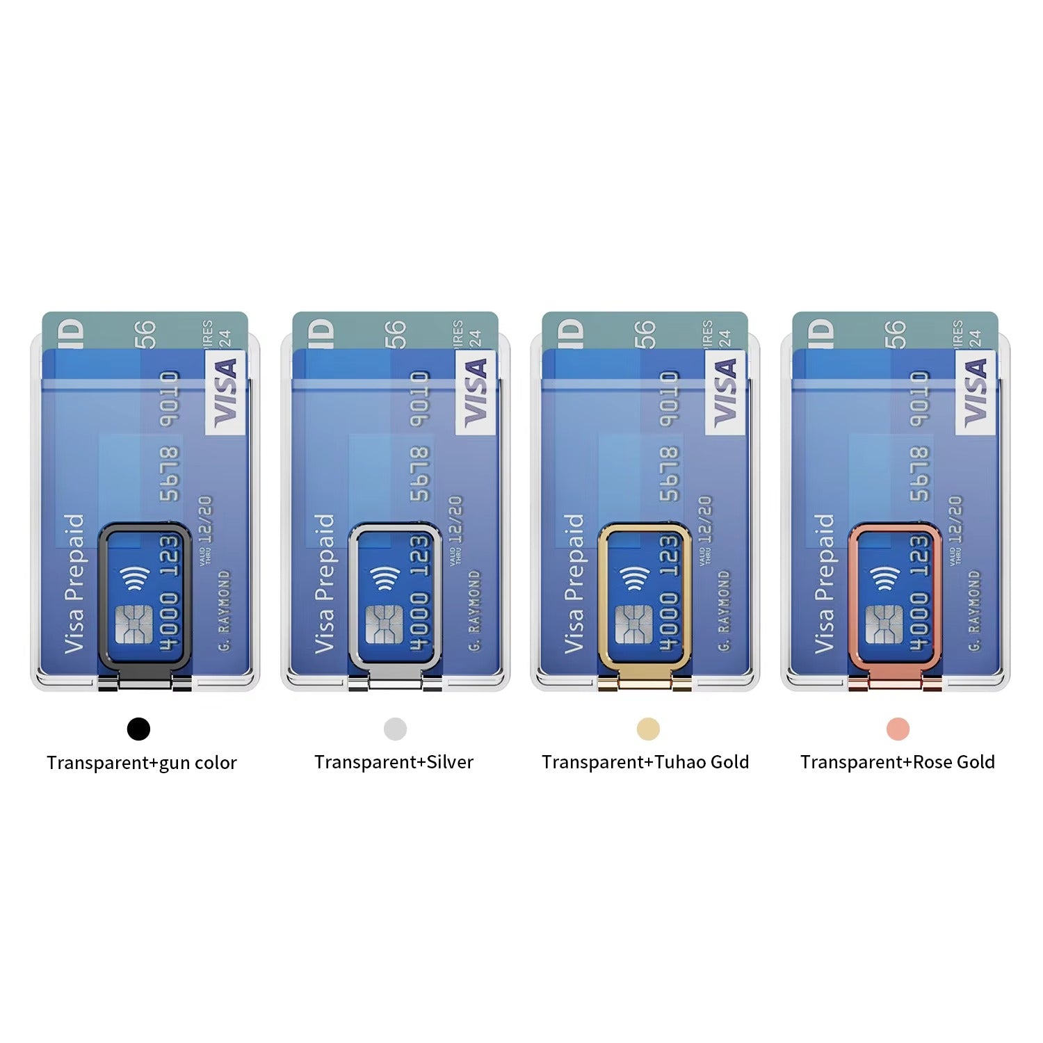 Luxury iPhone Case — Transparent Magnetic Card Wallet with Metal Stand Holder, Anti-Fingerprint, Shockproof, Clear Protective Cover