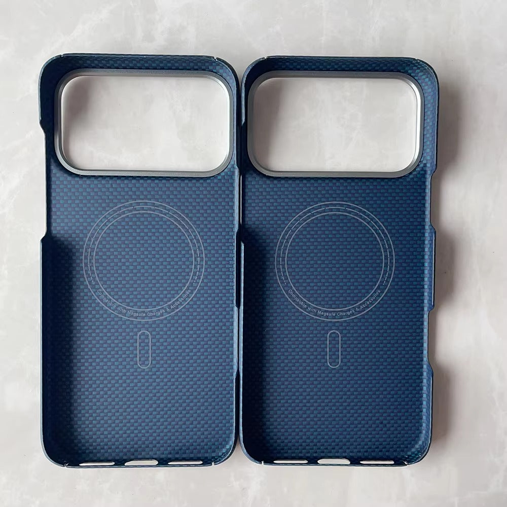 Luxury iPhone Case — Ultra-Thin Aramid Carbon Fiber MagSafe Cover with Kevlar-Grade Protection, Shock-Resistant Slim Design and Washable Finish