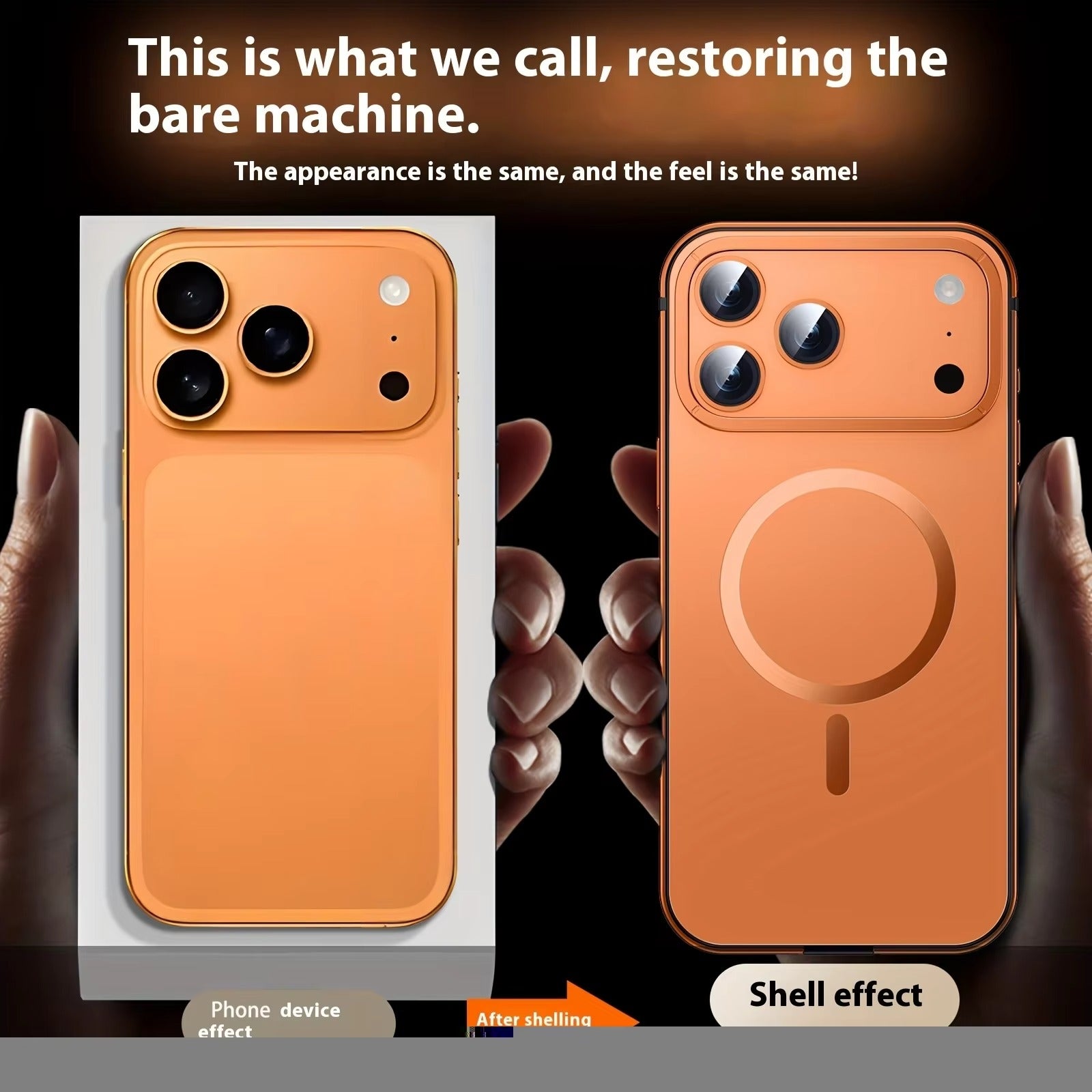 Luxury iPhone Case — Ultra-Thin Metal Alloy Bezel with Frosted Magnetic Back Cover, Shockproof PC+TPU Protective Design