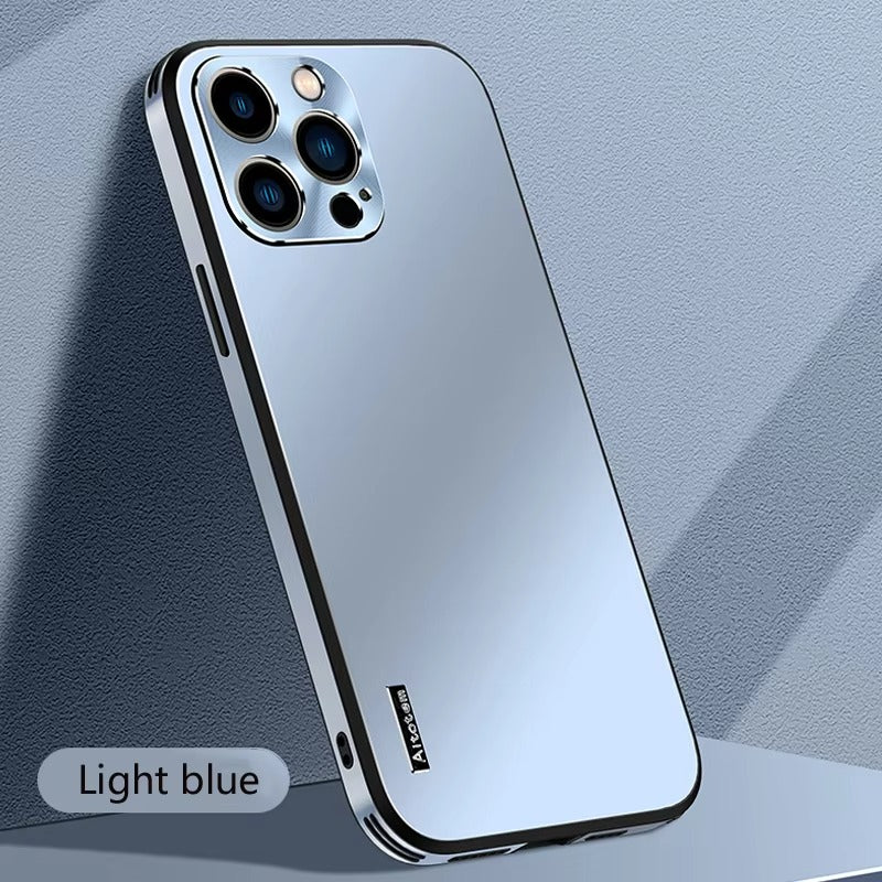 Luxury iPhone Case — Ultra-Thin, Anti-Fingerprint, Lightweight, Non-Slip Matte Titanium Alloy Back Cover with All-Aluminum Magnetic Metal Design
