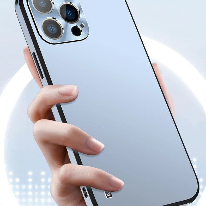 Luxury iPhone Case — Ultra-Thin, Anti-Fingerprint, Lightweight, Non-Slip Matte Titanium Alloy Back Cover with All-Aluminum Magnetic Metal Design