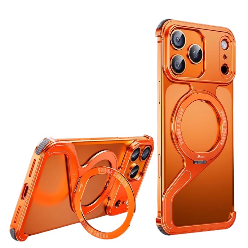Luxury iPhone Case — Z-Shape Aluminum Alloy Frameless Magnetic Cover with Metal Shockproof Protection and Slim Minimal Design