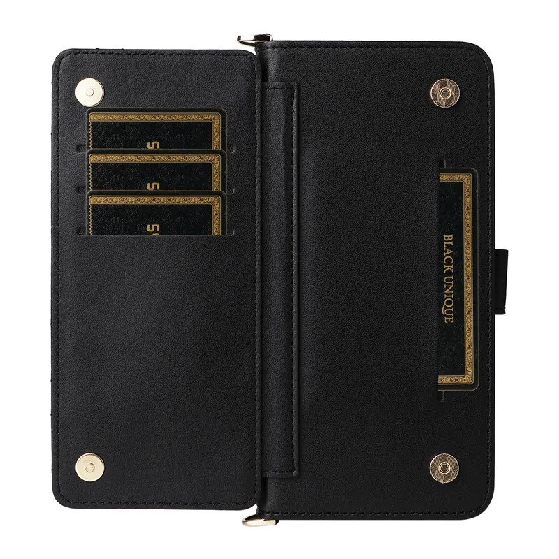 Luxury iPhone Flip Wallet Case — Leather Cover with Card Holder, Shockproof Protective Design, Stylish Full Body Phone Case with Added Functionality