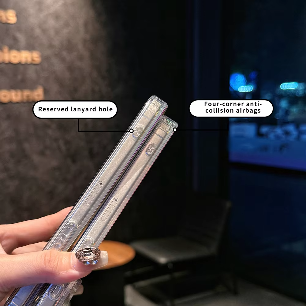 Luxury iPhone MagSafe Case Aurora Gradient Laser Design — Luggage Style Tough Cover, Shockproof Protective Finish for a Stylish Blue Look