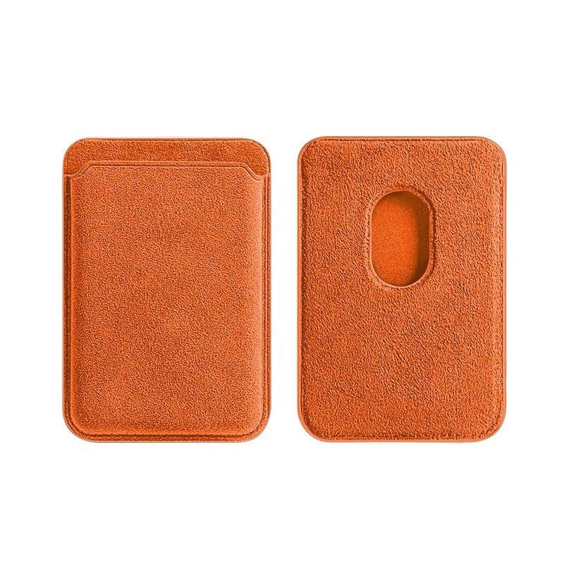 Luxury iPhone Magnetic Microfiber Wallet Case, MagSafe-Compatible Card Holder with Soft-Touch Fabric Finish & Slim Profile