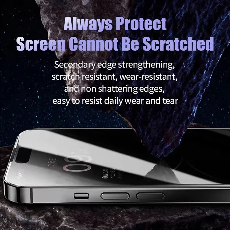 Luxury iPhone Matte Ceramic Privacy Screen Protector – Anti-Spy Protective Film with Anti-Fingerprint Surface, Scratch Resistance & Shatter-Reducing Display Coverage