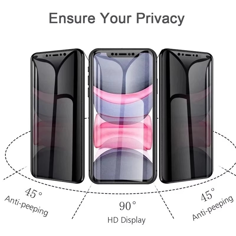 Luxury iPhone Matte Ceramic Privacy Screen Protector – Anti-Spy Protective Film with Anti-Fingerprint Surface, Scratch Resistance & Shatter-Reducing Display Coverage