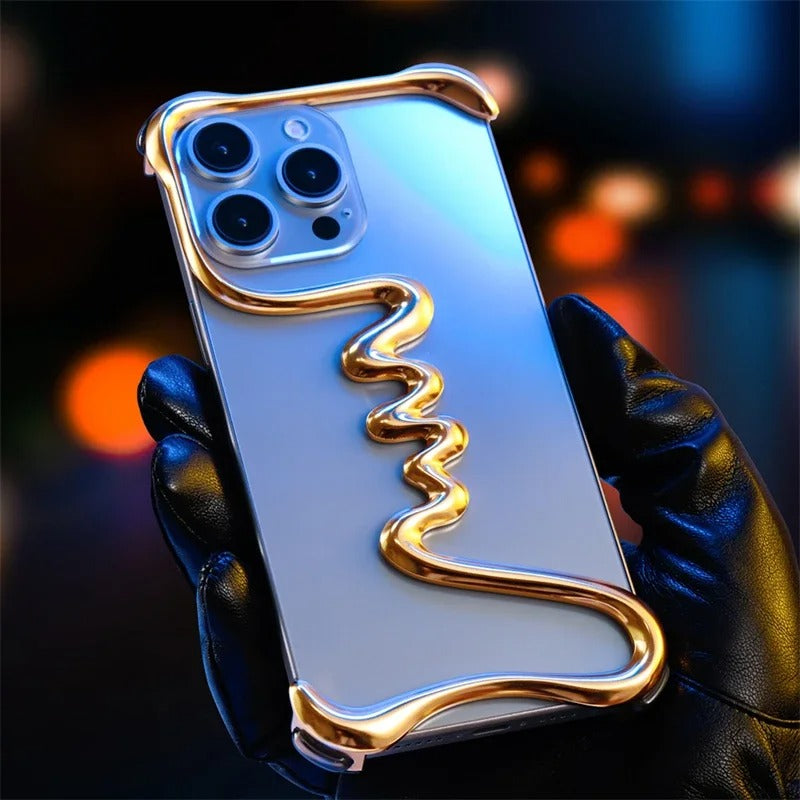Luxury iPhone Metal Bumper Case — Aluminum Alloy Frameless Heat-Dissipation Frame, Lightweight Shockproof Anti-Slip Protective Cover