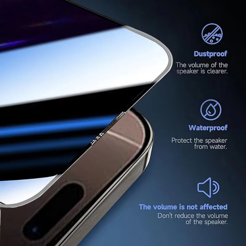 Luxury iPhone Privacy Screen Protector – Anti-Spy Tempered Glass with Clear Front Coverage, Fingerprint-Resistant Surface, Scratch & Shatter Protection