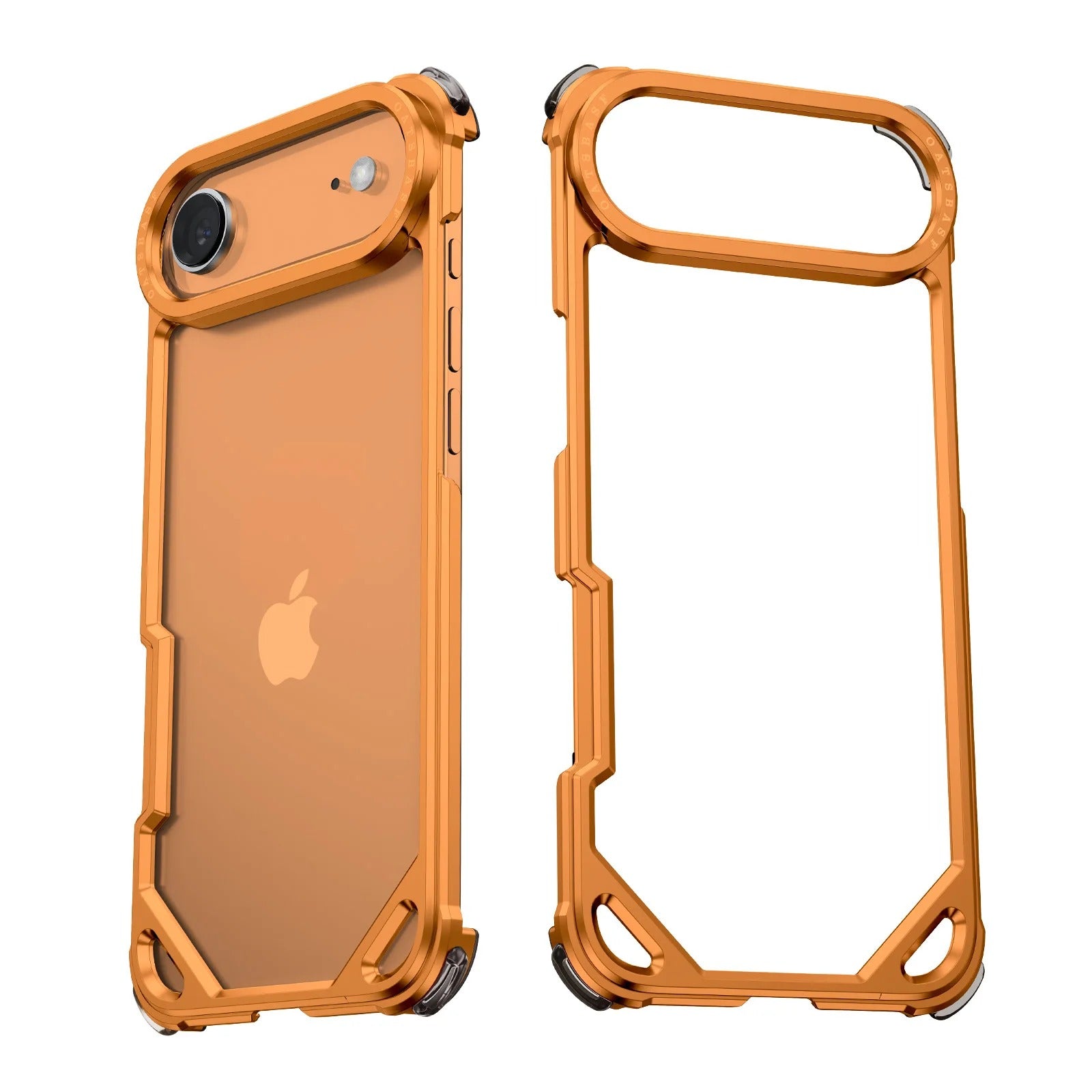 Minimalist iPhone Case — Ultra-Thin Aluminum Alloy Cover with Shockproof Protection and Wireless-Charging Support