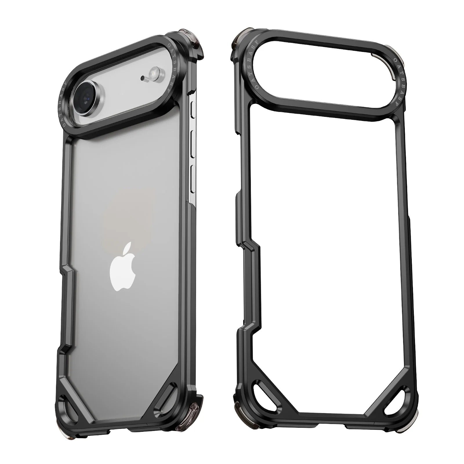 Minimalist iPhone Case — Ultra-Thin Aluminum Alloy Cover with Shockproof Protection and Wireless-Charging Support