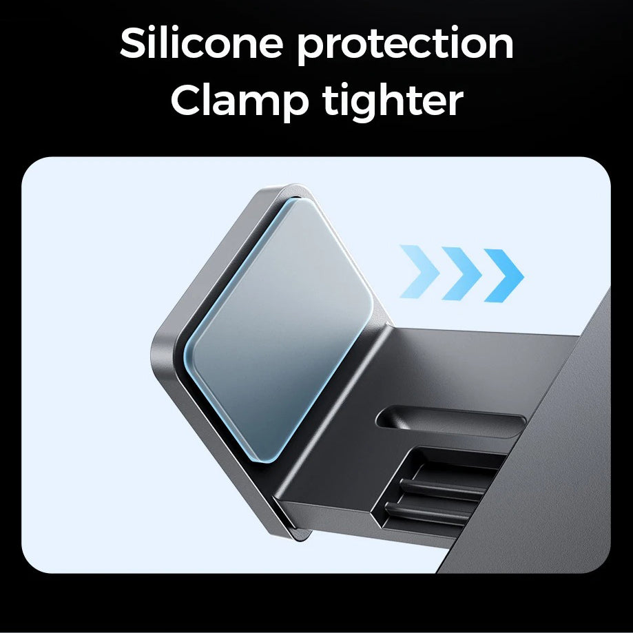 Premium 15W Car Phone Holder with Wireless Charging, Adjustable Rotatable Mount, Secure Air Vent & Dashboard Charging Stand