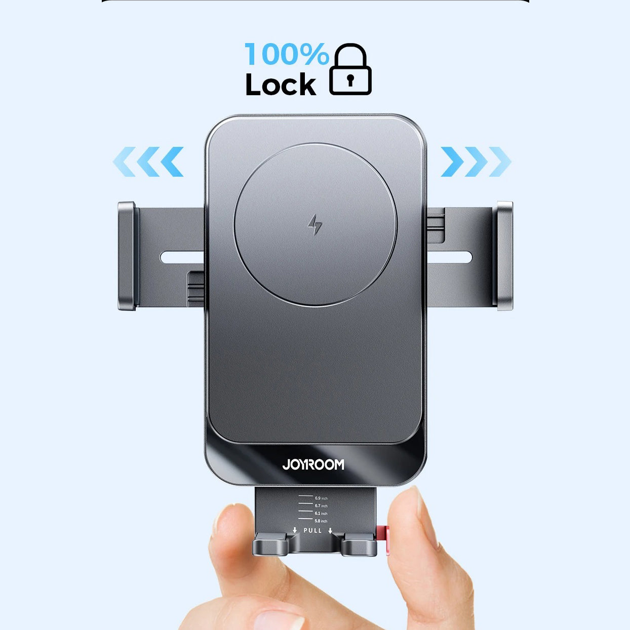 Premium 15W Car Phone Holder with Wireless Charging, Adjustable Rotatable Mount, Secure Air Vent & Dashboard Charging Stand